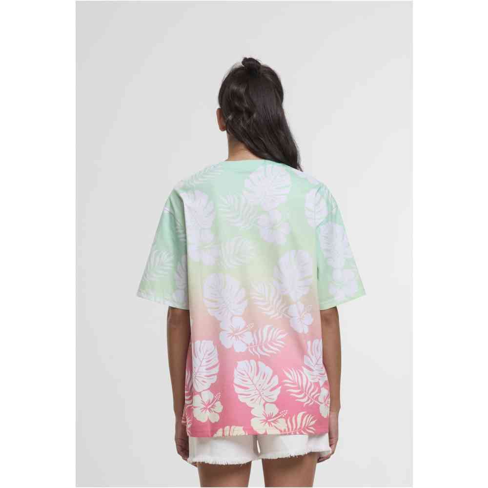 Just Rhyse - Holidays Dames Tshirt - Roze/Groen